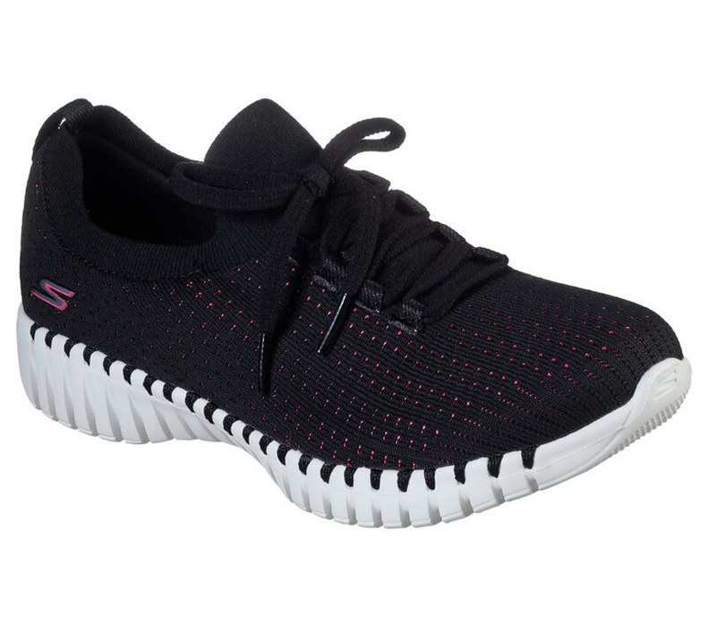 Skechers Dam Svarta/Rosa Snörskor - Gowalk Smart - Caviar - Sverige (DOUYJ-1708)